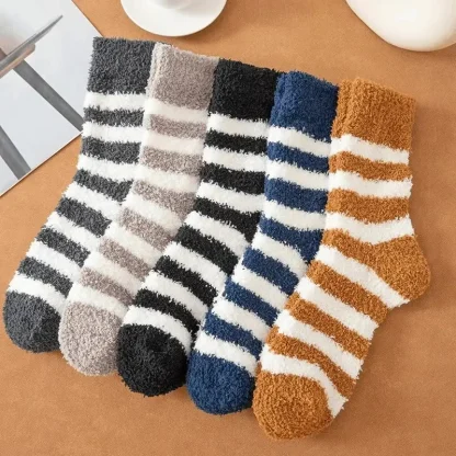 Striped Pattern Cozy Socks for Winter - Image 2
