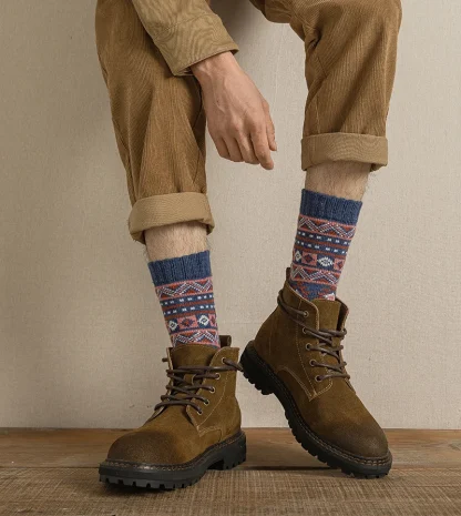 5 Pairs Warm Printed Crew Socks - Image 6