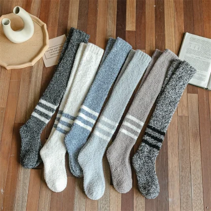 Long Thick Socks with Stripe Design - Image 5