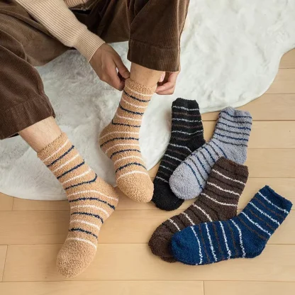 Warm Thick Socks with Stripe Pattern - Image 2