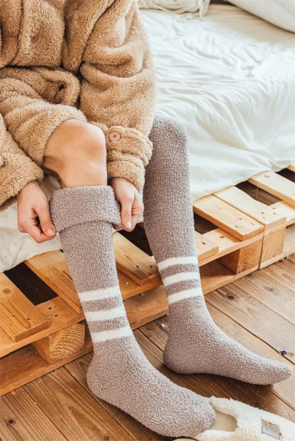 Long Thick Socks with Stripe Design - Image 8