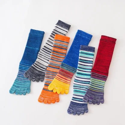 Colorful Striped Compression Sport Socks - Image 6