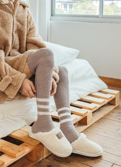Long Thick Socks with Stripe Design - Image 9