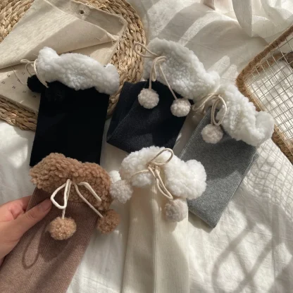 Thigh High Socks with Plush Trim - Image 7