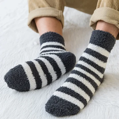 Striped Pattern Cozy Socks for Winter