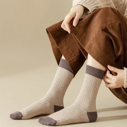 Color Block Crew Elastic Socks
