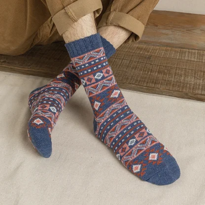 5 Pairs Warm Printed Crew Socks - Image 5