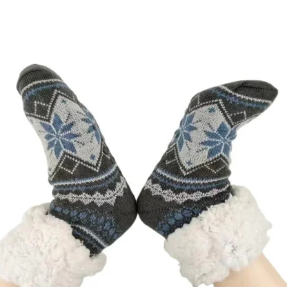 Fluffy Thermal Printed Sock for Winter