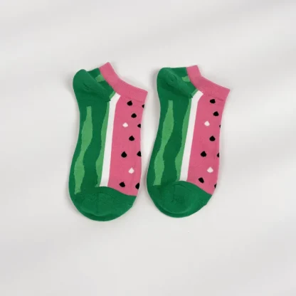 Cute Ankle Socks with Watermelon Design - Image 3