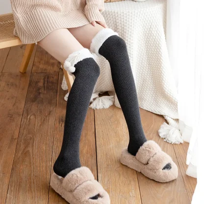 Thigh High Socks with Plush Trim - Image 9