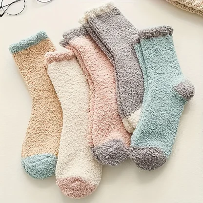 Colorful Cozy Socks with Thick Fleece