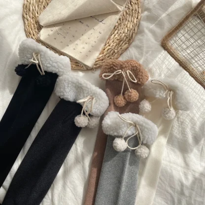 Thigh High Socks with Plush Trim - Image 13