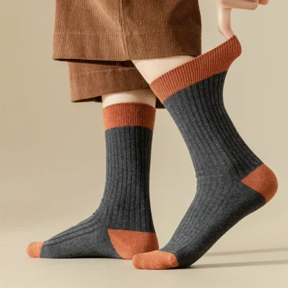 Color Block Crew Elastic Socks - Image 6