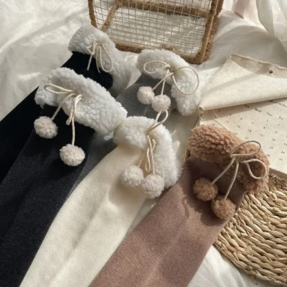 Thigh High Socks with Plush Trim - Image 4