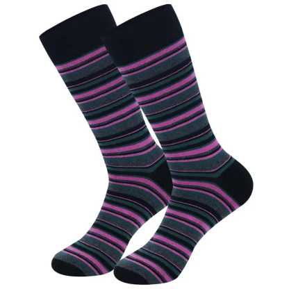 Plus Size Socks with Striped Pattern