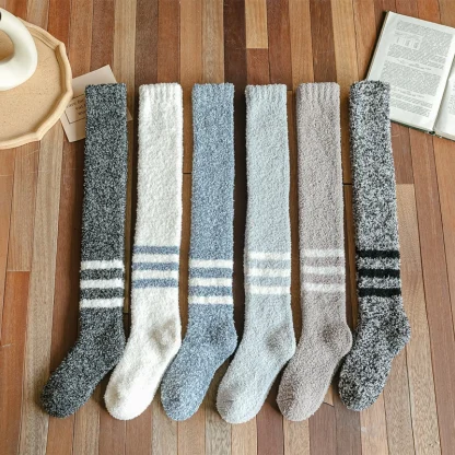 Long Thick Socks with Stripe Design - Image 4