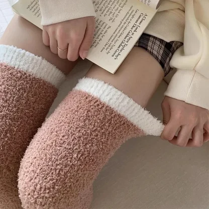Cozy Long Socks with Thick Fleece - Image 3