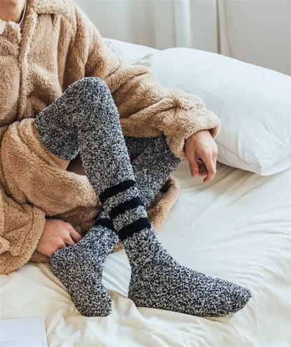 Long Thick Socks with Stripe Design - Image 6