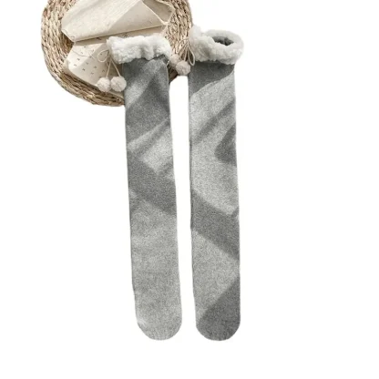 Thigh High Socks with Plush Trim - Image 6