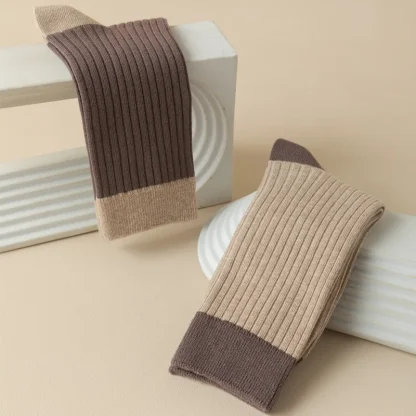 Color Block Crew Elastic Socks - Image 9